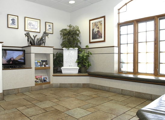 View of hospital waiting area